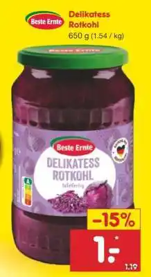Netto Marken-Discount Delikatess Rotkohl Angebot