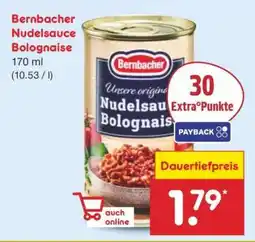 Netto Marken-Discount Bernbacher Nudelsauce Bolognaise Angebot