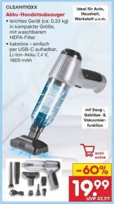 Netto Marken-Discount Akku-Handstaubsauger Angebot