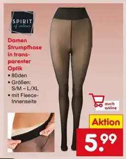 Netto Marken-Discount Damen Strumpfhose in transparenter Optik Angebot