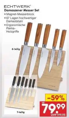 Netto Marken-Discount Echtwerk Damastener Messer Set Angebot