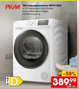 Netto Marken-Discount Wärmepumpentrockner WPT9-15DE Angebot