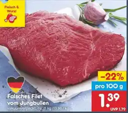 Netto Marken-Discount Falsches Filet vom Jungbullen Angebot