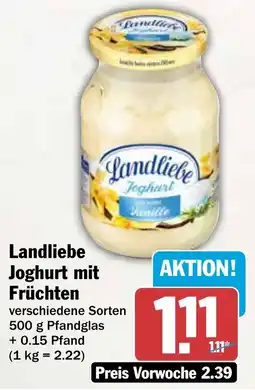 AEZ Landliebe Joghurt mit Früchten Angebot