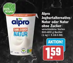 AEZ Alpro Joghurtalternative Natur oder Natur ohne Zucker Angebot