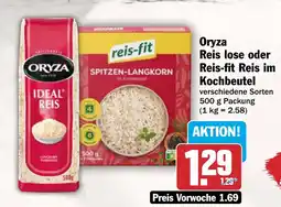 AEZ Oryza Reis lose oder Reis-fit Reis im Kochbeutel Angebot
