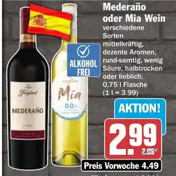 AEZ Mederaño oder Mia Wein Angebot