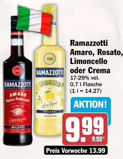 AEZ Ramazzotti Amaro, Rosato, Limoncello oder Crema Angebot