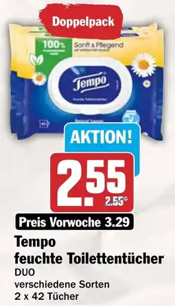 AEZ Tempo feuchte Toilettentücher DUO Angebot