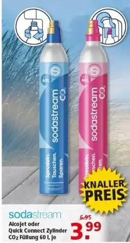 Multi Markt sodastream Alcojet oder Quick Connect Zylinder CO2 Füllung 60 L Angebot