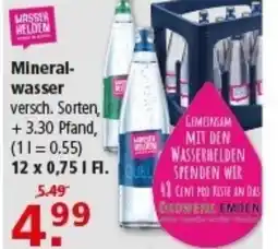 Multi Markt WASSER HELDEN Mineralwasser Angebot