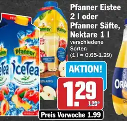 AEZ Pfanner Eistee oder Pfanner Säfte, Nektare Angebot