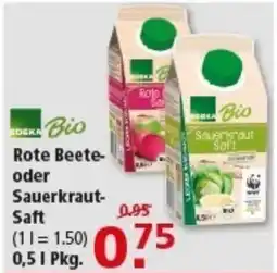 Multi Markt EDEKA Bio Rote Beete- oder Sauerkraut- Saft Angebot