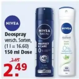 Multi Markt NIVEA Deospray Angebot