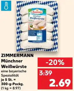 Kaufland ZIMMERMANN Münchner Weißwürste Angebot