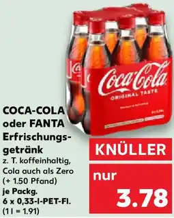 Kaufland COCA-COLA oder FANTA Erfrischungsgetränk Angebot