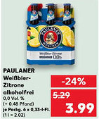 Kaufland PAULANER Weißbier- Zitrone alkoholfrei Angebot