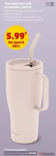 PENNY Thermobecher mit Strohhalm Brabantia Angebot