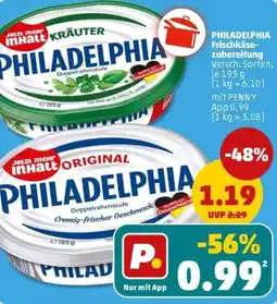 PENNY PHILADELPHIA Frischkäsezubereitung Angebot