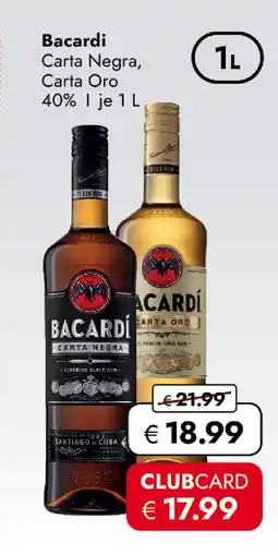Travel Free Bacardi carta negra Angebot