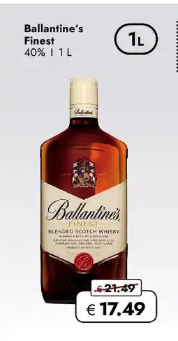 Travel Free Ballantine's finest whisky Angebot