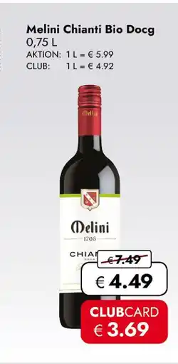 Travel Free Melini chianti bio docg Angebot