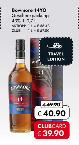Travel Free Bowmore 14yo Angebot