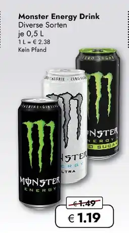 Travel Free Monster energy drink Angebot
