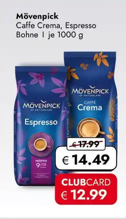 Travel Free Mövenpick caffe crema, espresso bohne Angebot