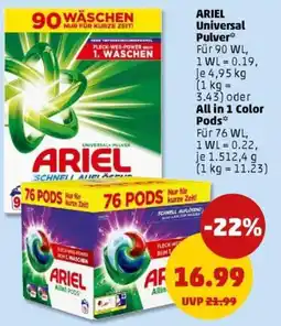 PENNY ARIEL Universal Pulver oder All in 1 Color Pods Angebot