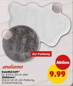 PENNY andiamo Kunstfell SOFT oder Sitzkissen Angebot