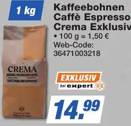 K+B Expert Kaffeebohnen Caffè Espresso Crema Exklusiv Angebot