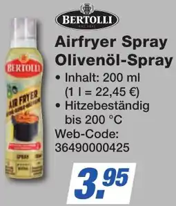K+B Expert BERTOLLI Airfryer Spray Olivenöl-Spray Angebot