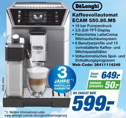 expert Techno Land DeLonghi Kaffeevollautomat ECAM 550.85.MS Angebot