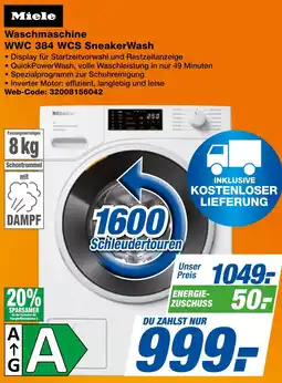 expert Techno Land Miele Waschmaschine WWC 384 WCS SneakerWash Angebot
