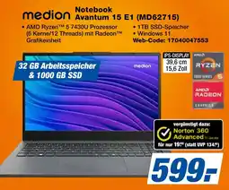 expert Techno Land medion Notebook Avantum 15 E1 (MD62715) Angebot