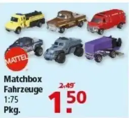 Multi Markt MATTEL Matchbox Fahrzeuge 1:75 Angebot