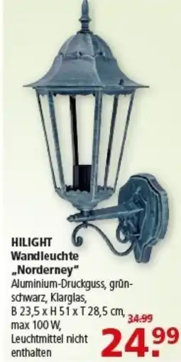 Multi Markt HILIGHT Wandleuchte „Norderney" Angebot