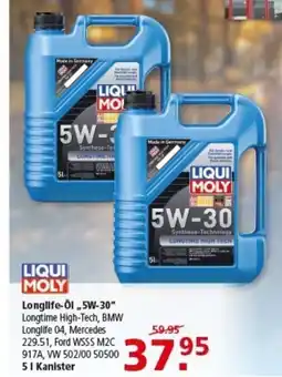 Multi Markt LIQUI MOLY Longlife-Öl „,5W-30" Angebot