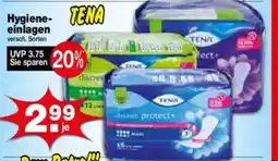 Krümet Sonderposten TENA Hygieneeinlagen Angebot