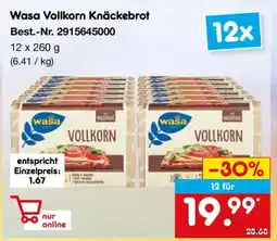 Netto Marken-Discount Wasa Vollkorn Knäckebrot Angebot