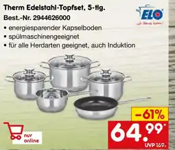 Netto Marken-Discount ELO Therm Edelstahl-Topfset, 5-tlg. Angebot