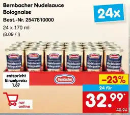 Netto Marken-Discount Bernbacher Nudelsauce Bolognaise Angebot