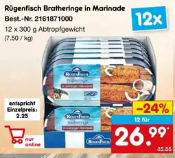 Netto Marken-Discount Rügenfisch Bratheringe in Marinade Angebot