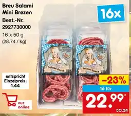 Netto Marken-Discount Breu Salami Mini Brezen Angebot