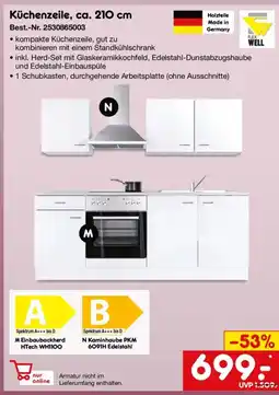 Netto Marken-Discount Küchenzeile, ca. 210 cm Angebot