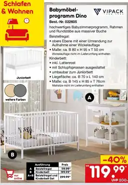 Netto Marken-Discount VIPACK Babymöbelprogramm Dino Angebot