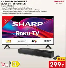 Netto Marken-Discount SHARP 40" Smart-TV 40GD2225E & Soundbar HT-SB700 Bundle Angebot