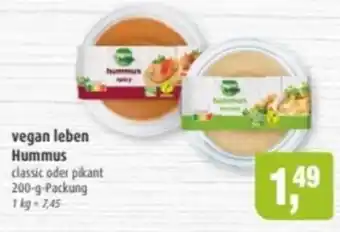 Markant vegan leben Hummus Angebot