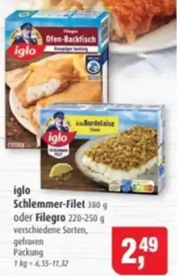 Markant iglo Schlemmer-Filet oder Filegro Angebot